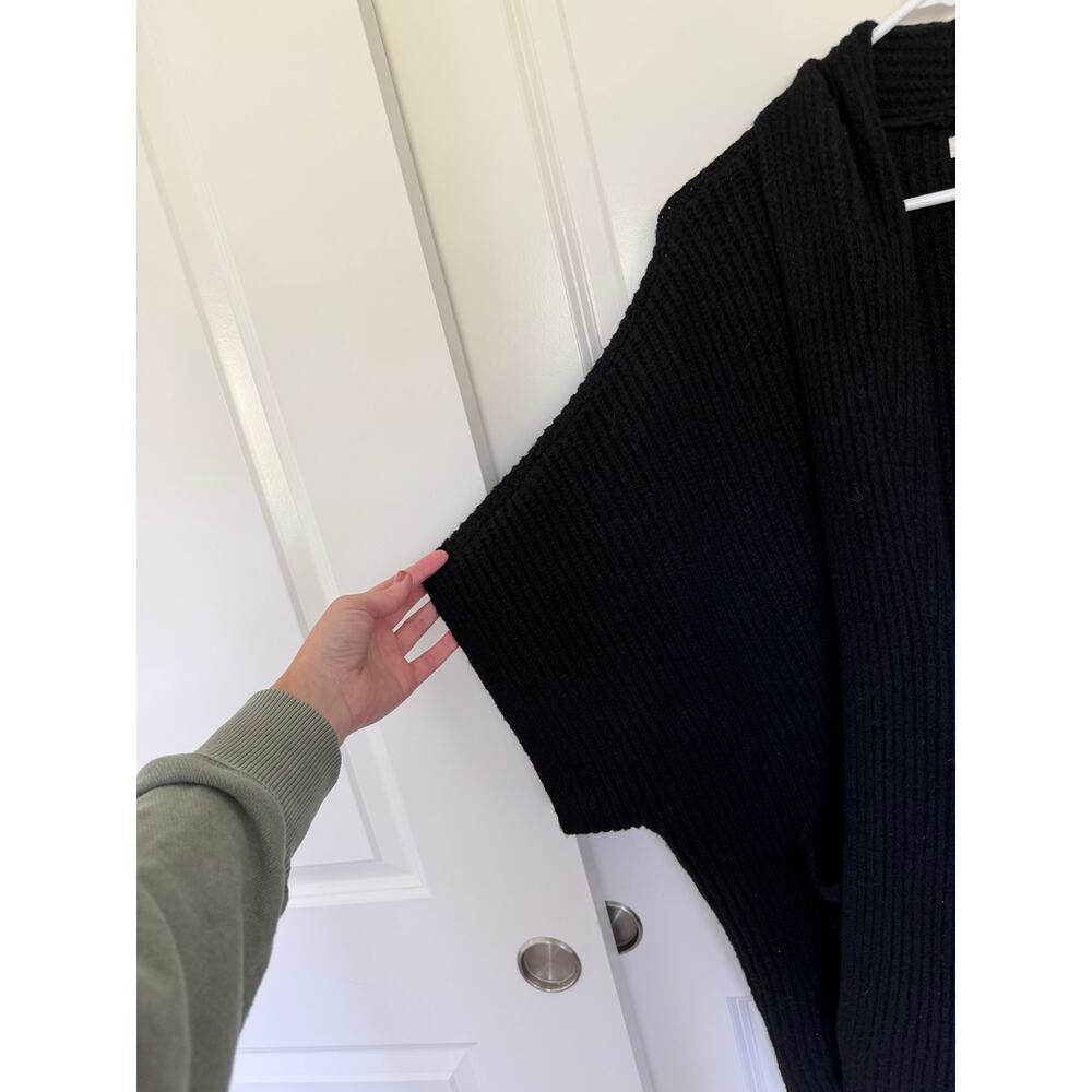 Aerie Oversized Open Shawl Sweater Cape Black XS / Small - Picture 4 of 6